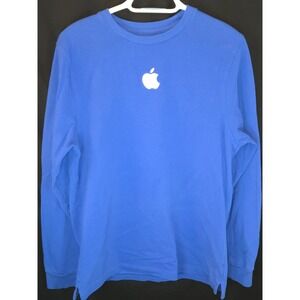 Apple Logo Long Sleeve Knit Men's‎ Medium Blue Graphic